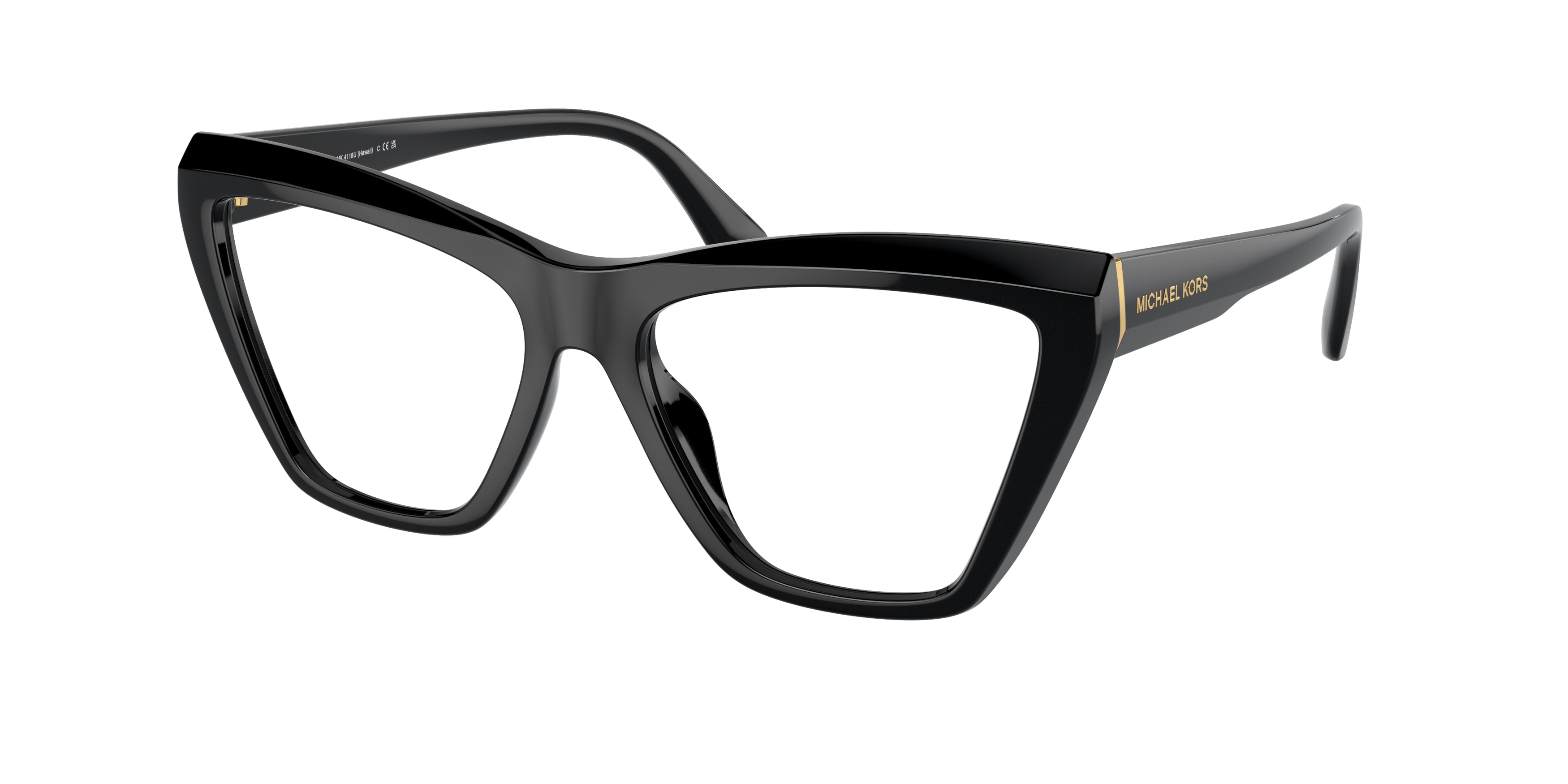 Michael Kors Woman MK4118U HAWAII 3005 Vista frames Injected Black Transparent Cat Eye Normal-image